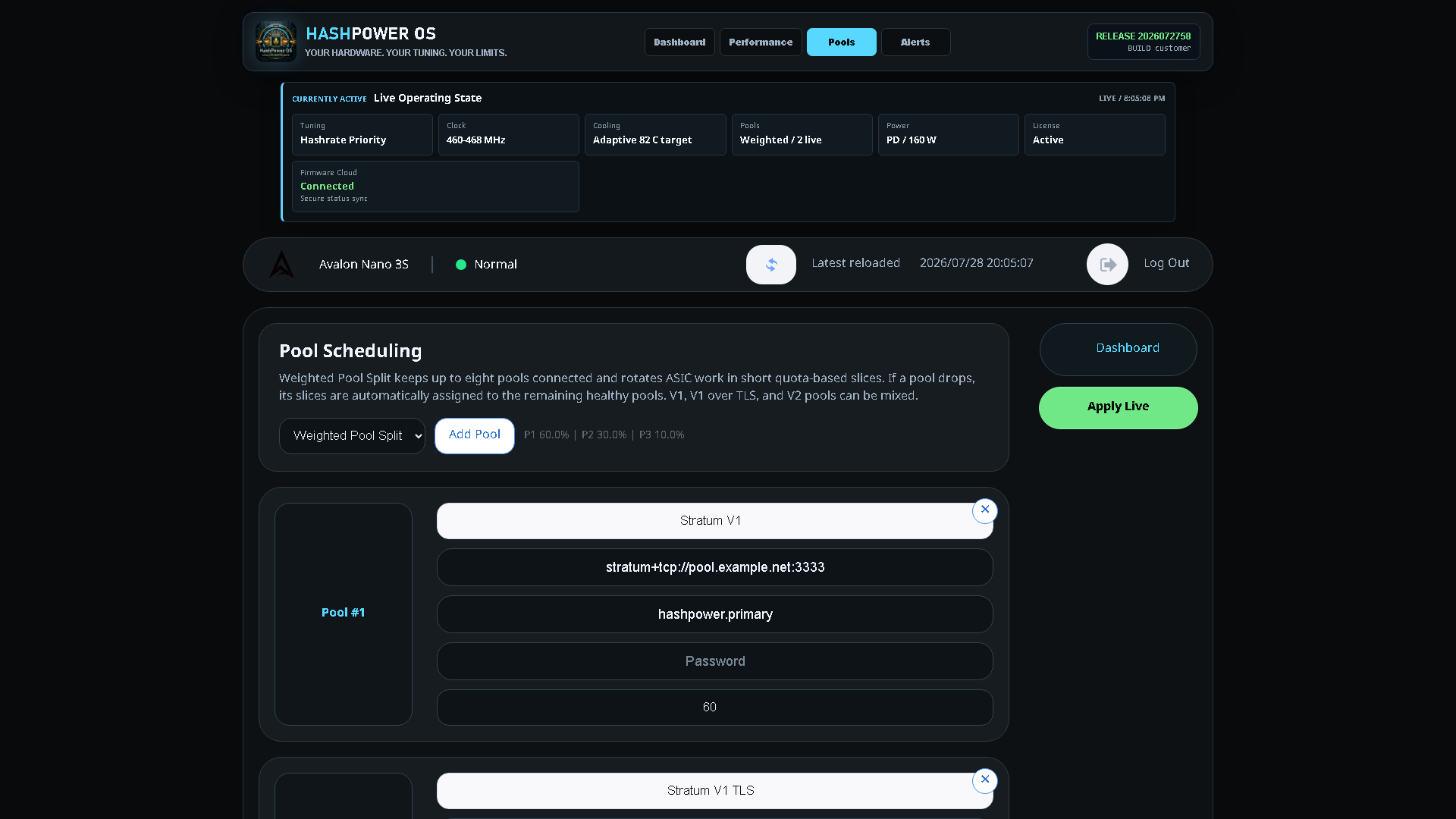 8-Pool Scheduler screenshot